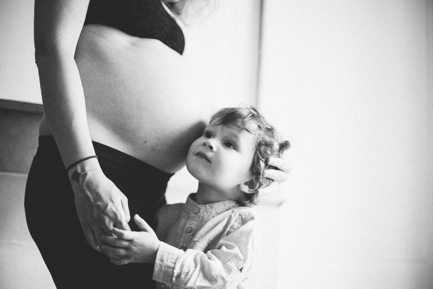 Ventre rond photo noir et blanc Lyon