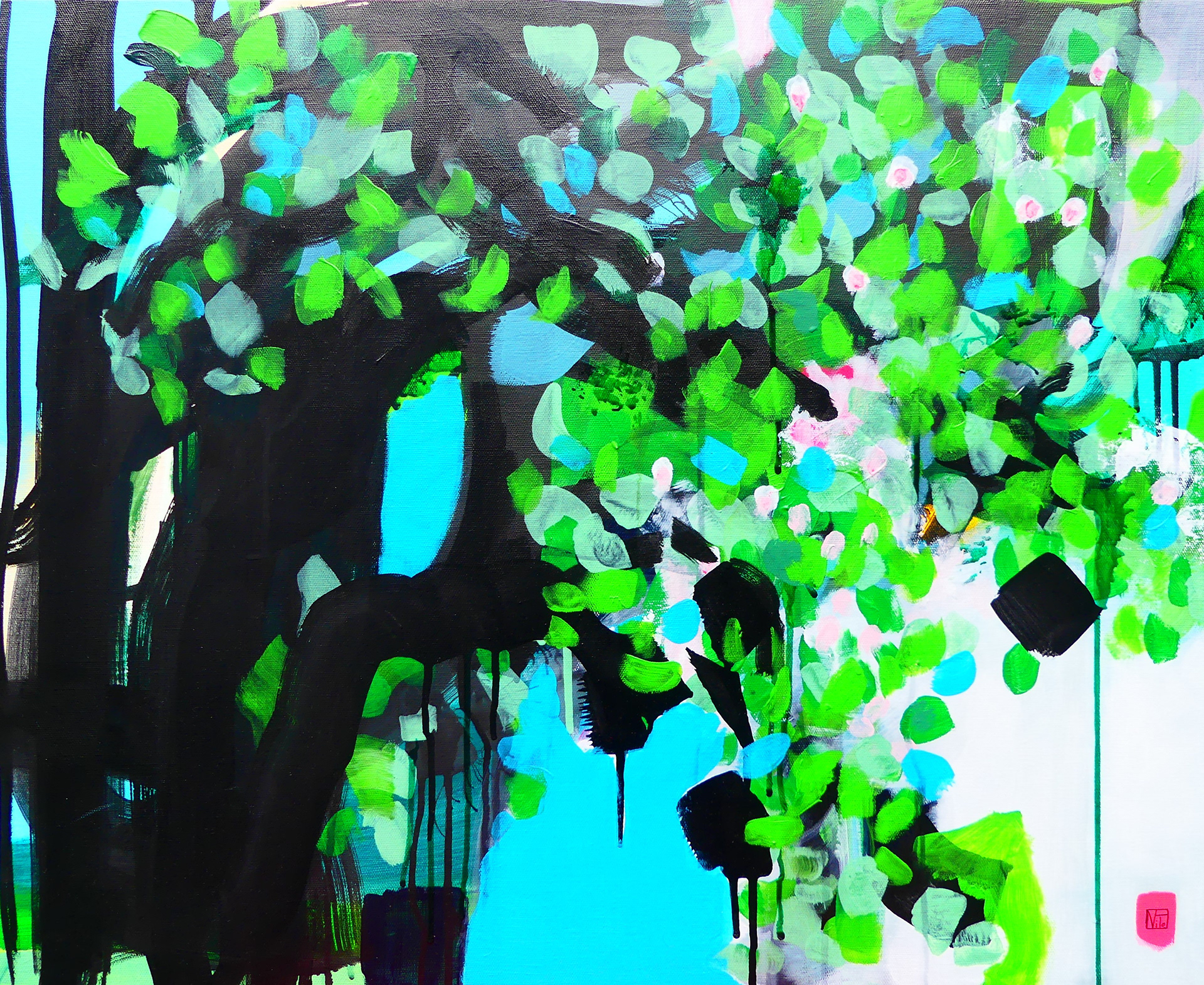 Acrylique sur toile, 60 X 73 cm