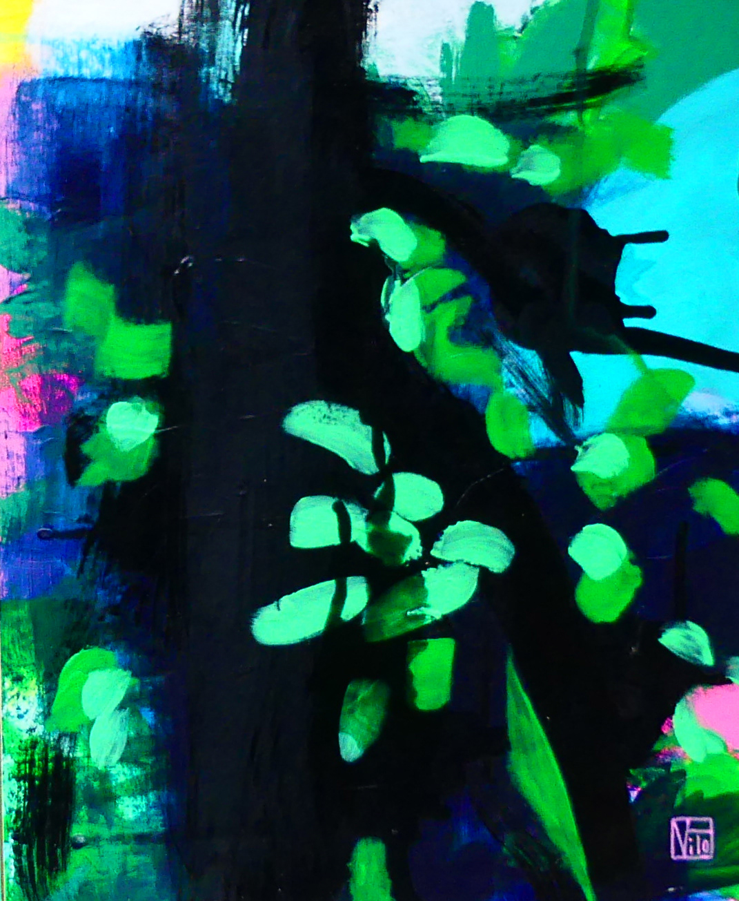 Acrylique sur feuille carton, 31 X 25 cm
