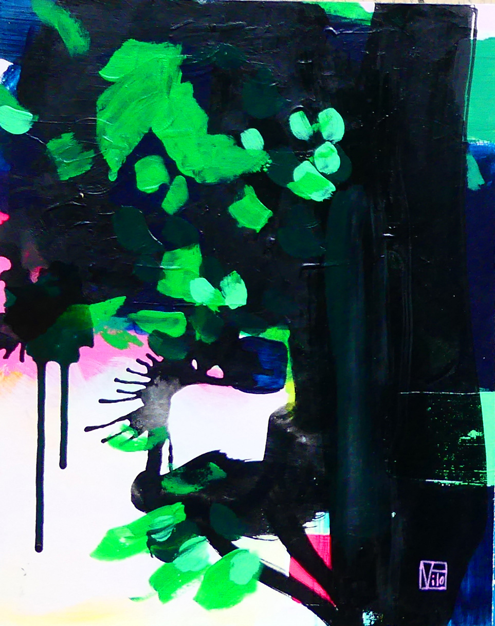 Acrylique sur feuille carton, 31 X 25 cm