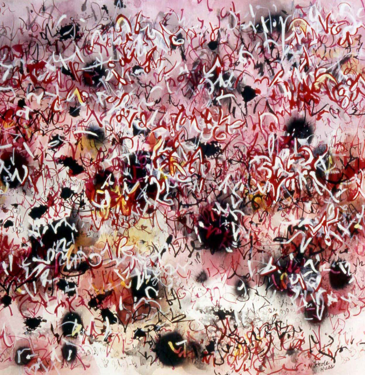 Alphabet VIII, ink on paper, 23" x 23"