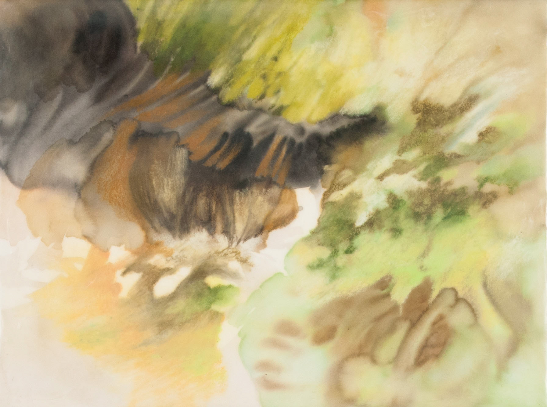 Sand Creek III, encaustic on panel, 9" x 12"