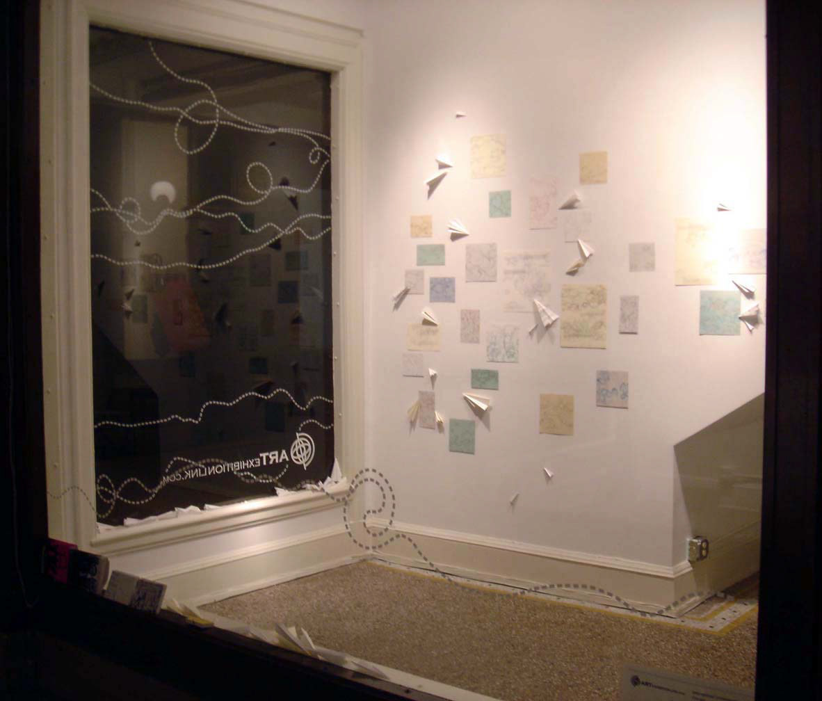 Patterns of Flight, ink on paper, dimensions variable