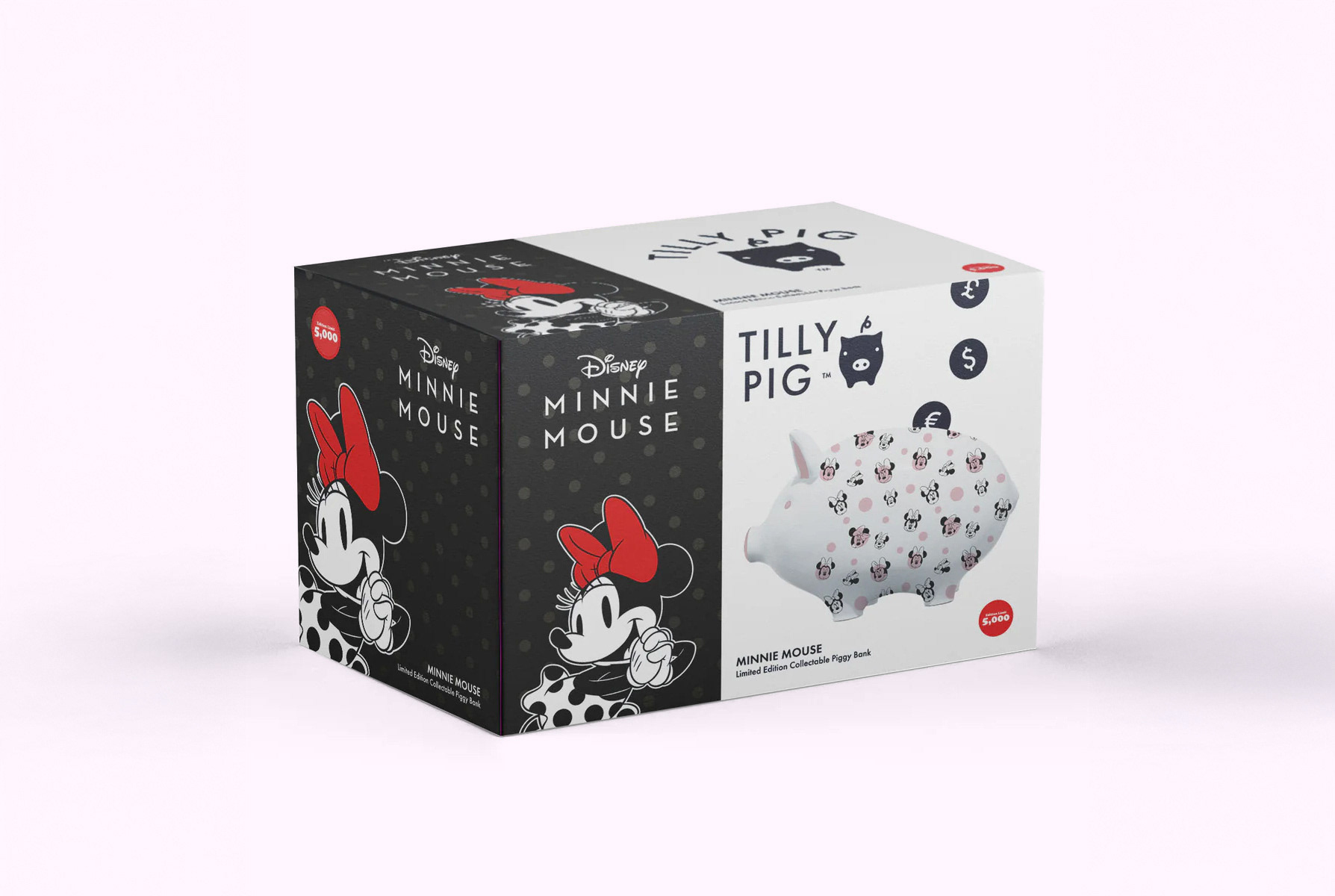 The Tilly pig box which has Disney's Mini Mouse featured on the packaging design
