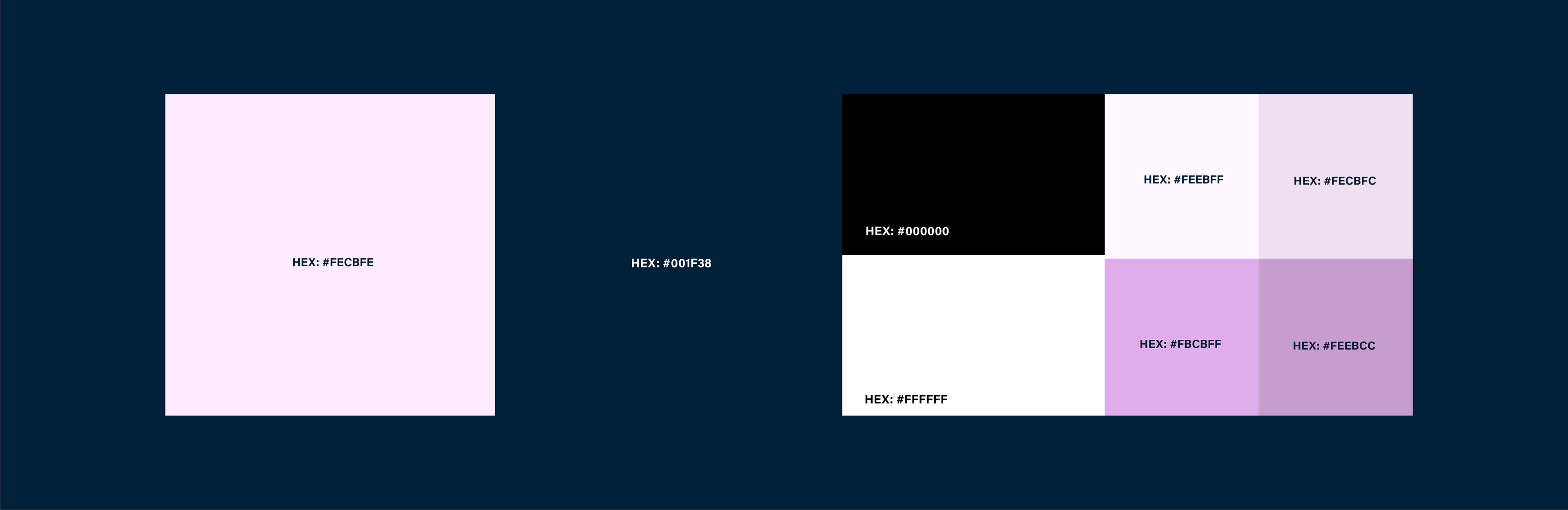 Tilly pig colour palette, the image shows the colours which were used for the tilly pig brand identity design