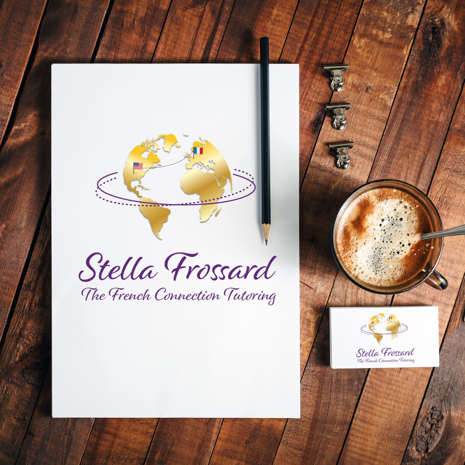 Custom logo creation.