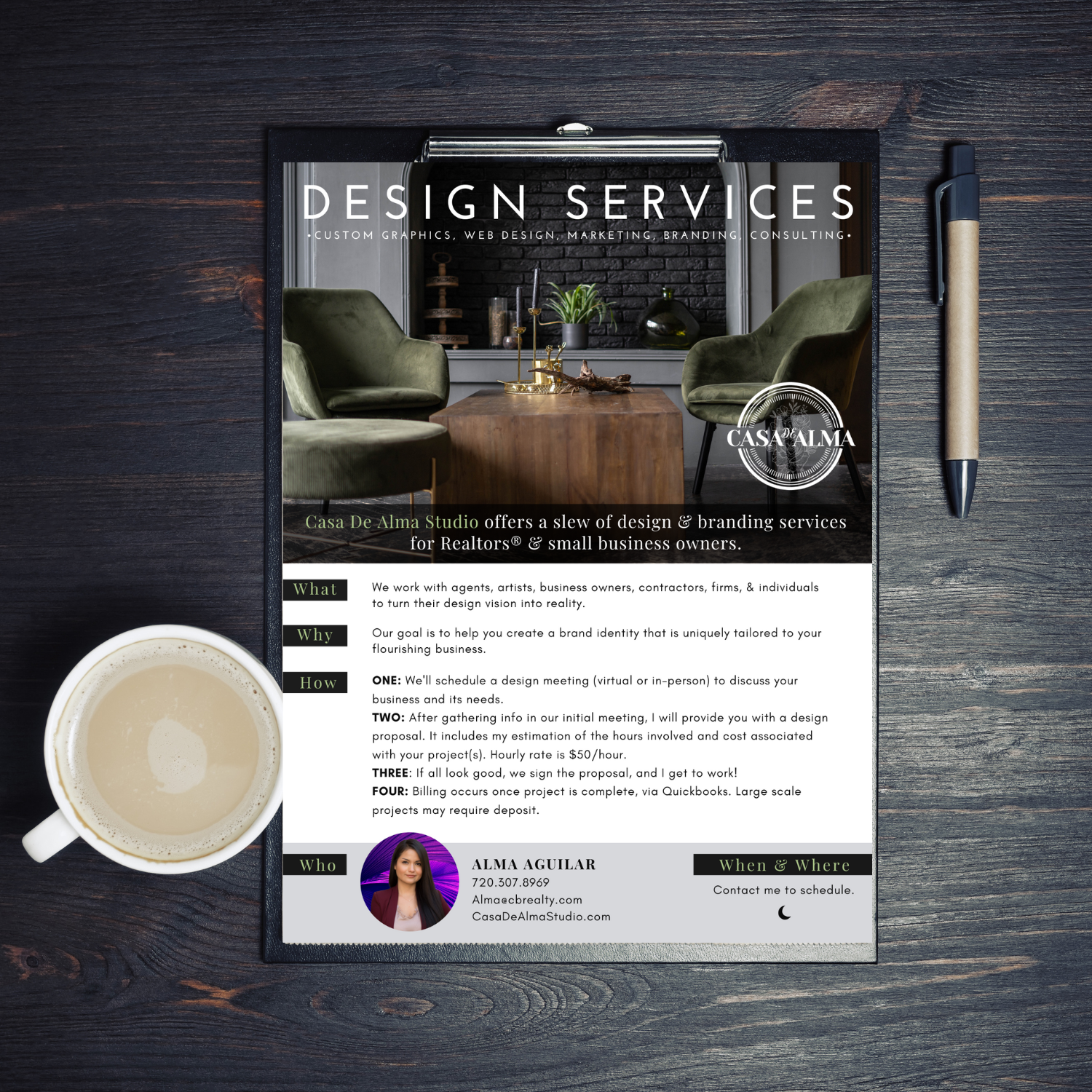 Casa De Alma Studio Design Services Flyer