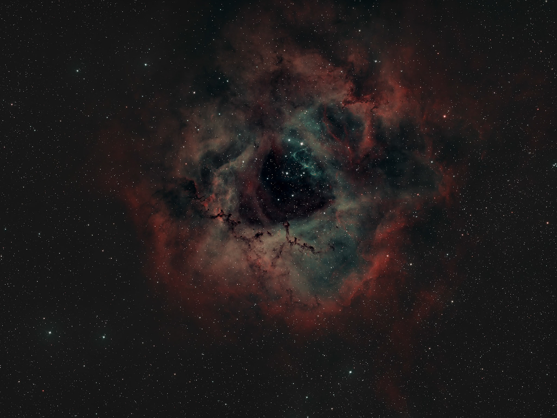 NGC 2237Takahashi Epsilon 180EDASI 2600MC Duo28x300s