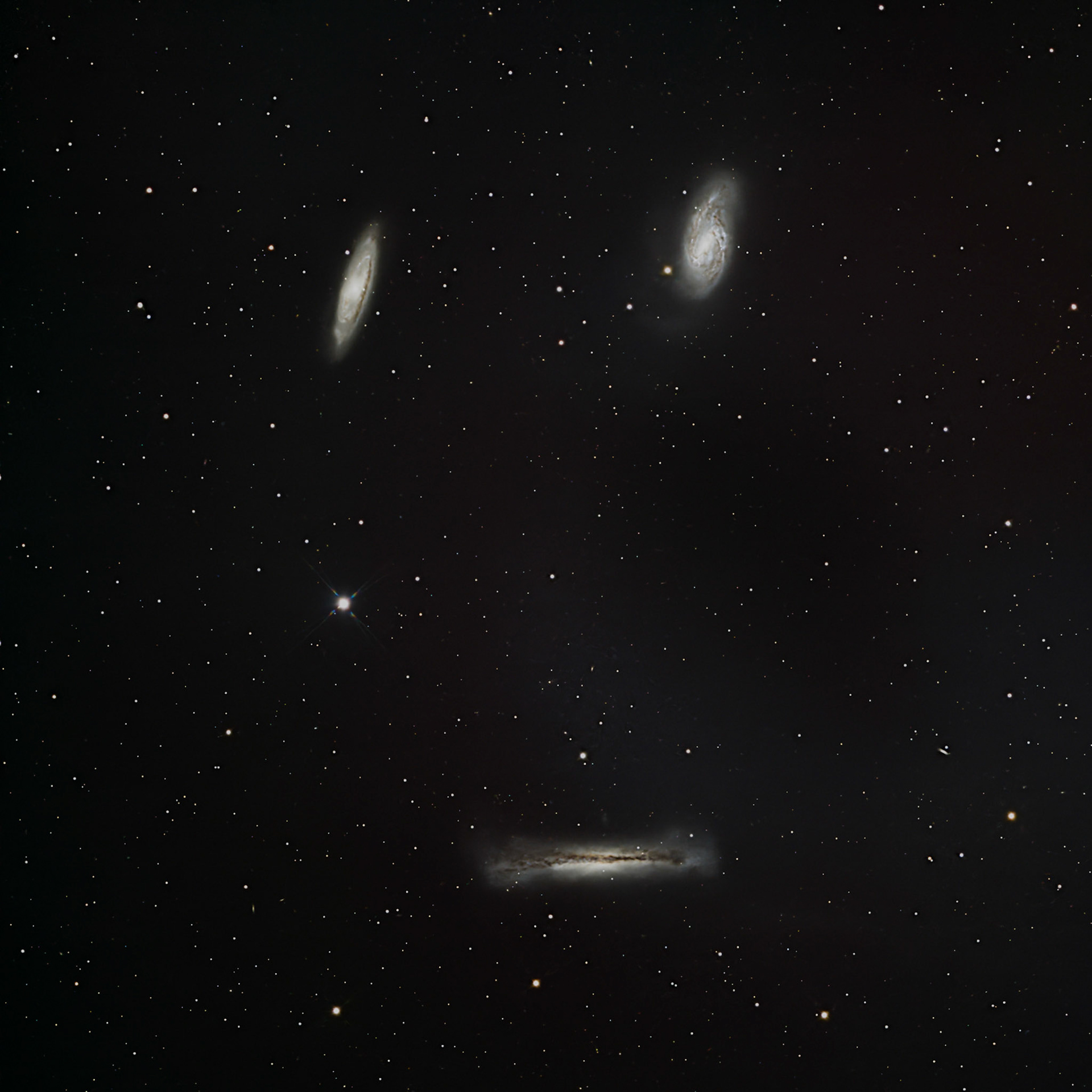 Triplet du Lion M65, M66 et NGC3628