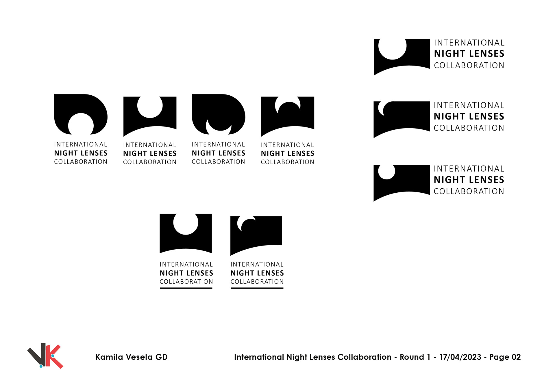Logo design concept development for International Night Lenses Collaboration