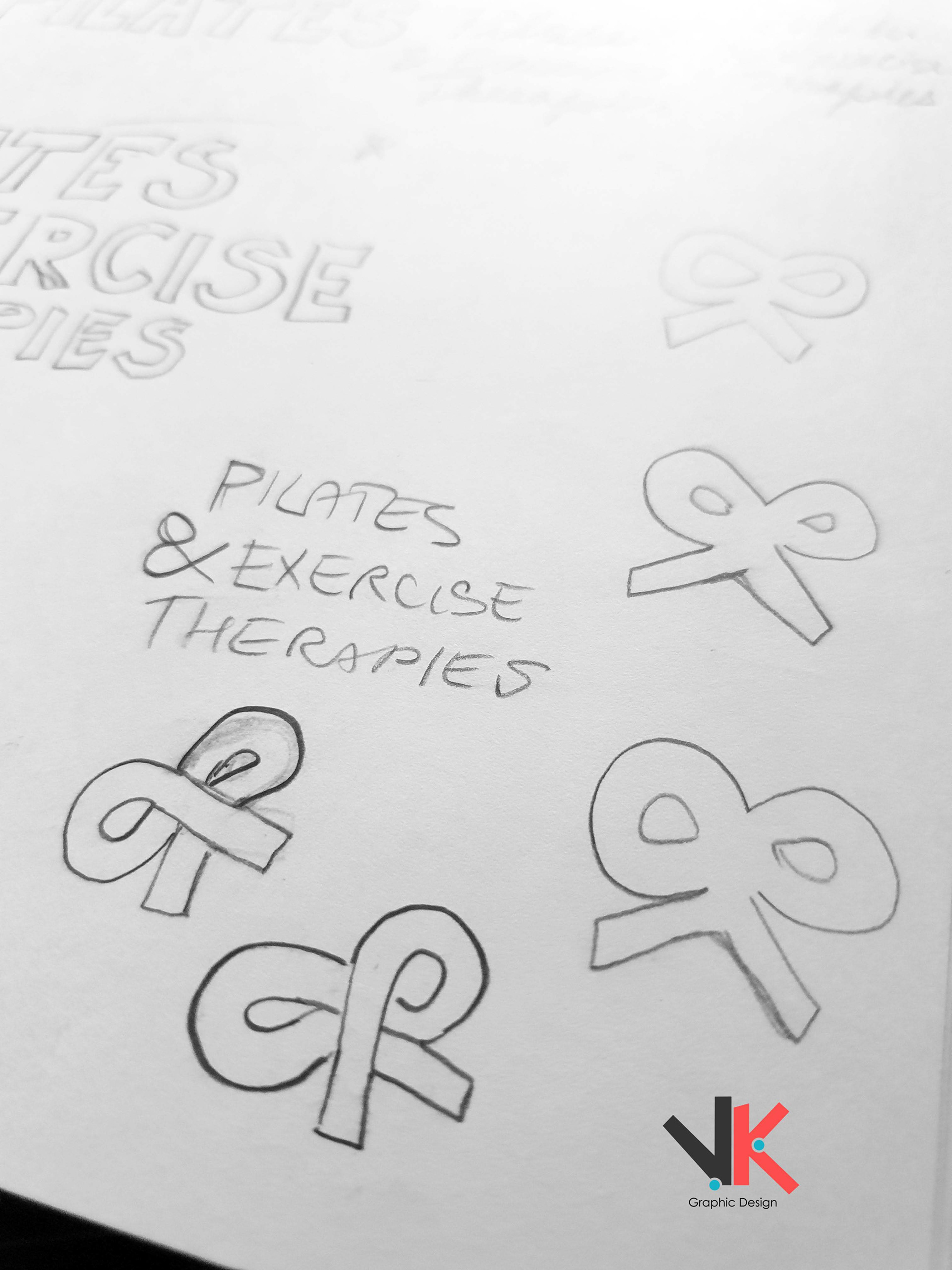 Logo sketches for Pilates & Exercise Therapies - VKGD