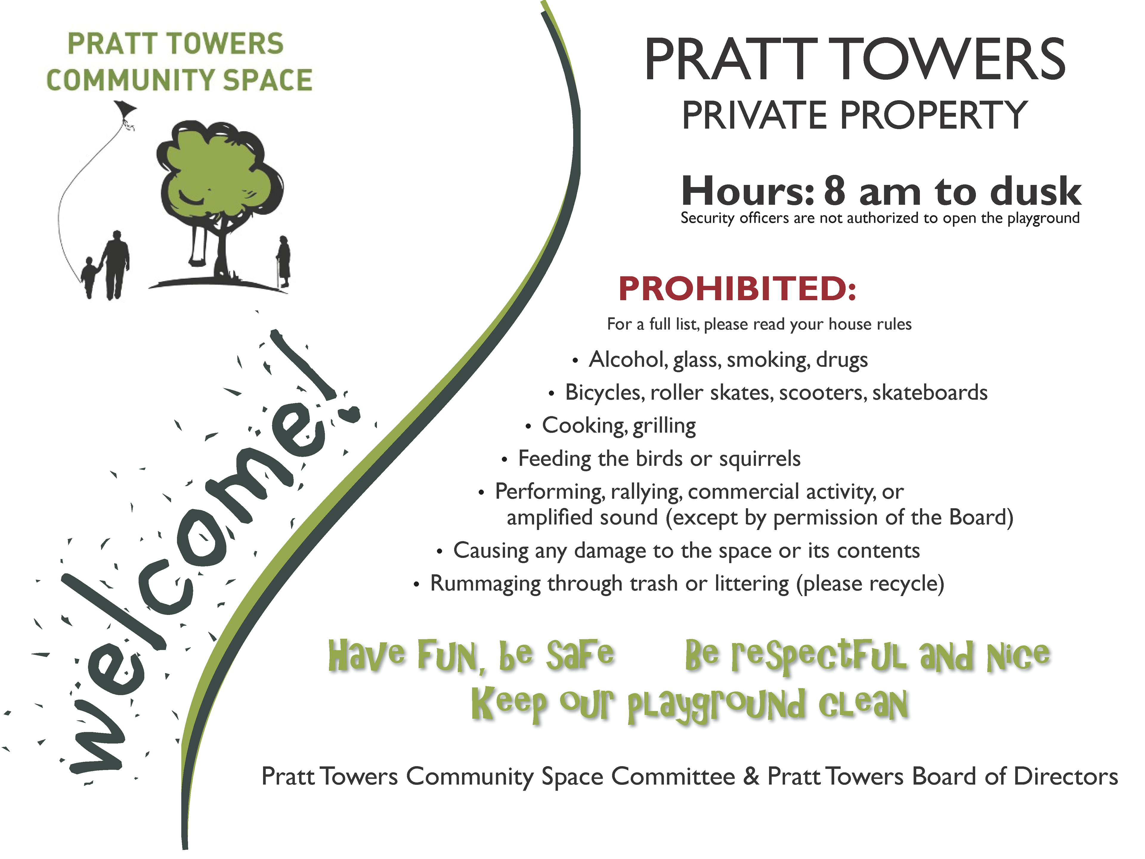 Pratt Towers community sign