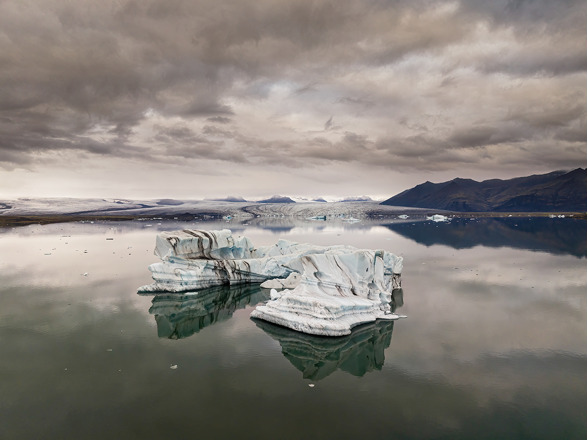 Drone shots from glacier lagoon