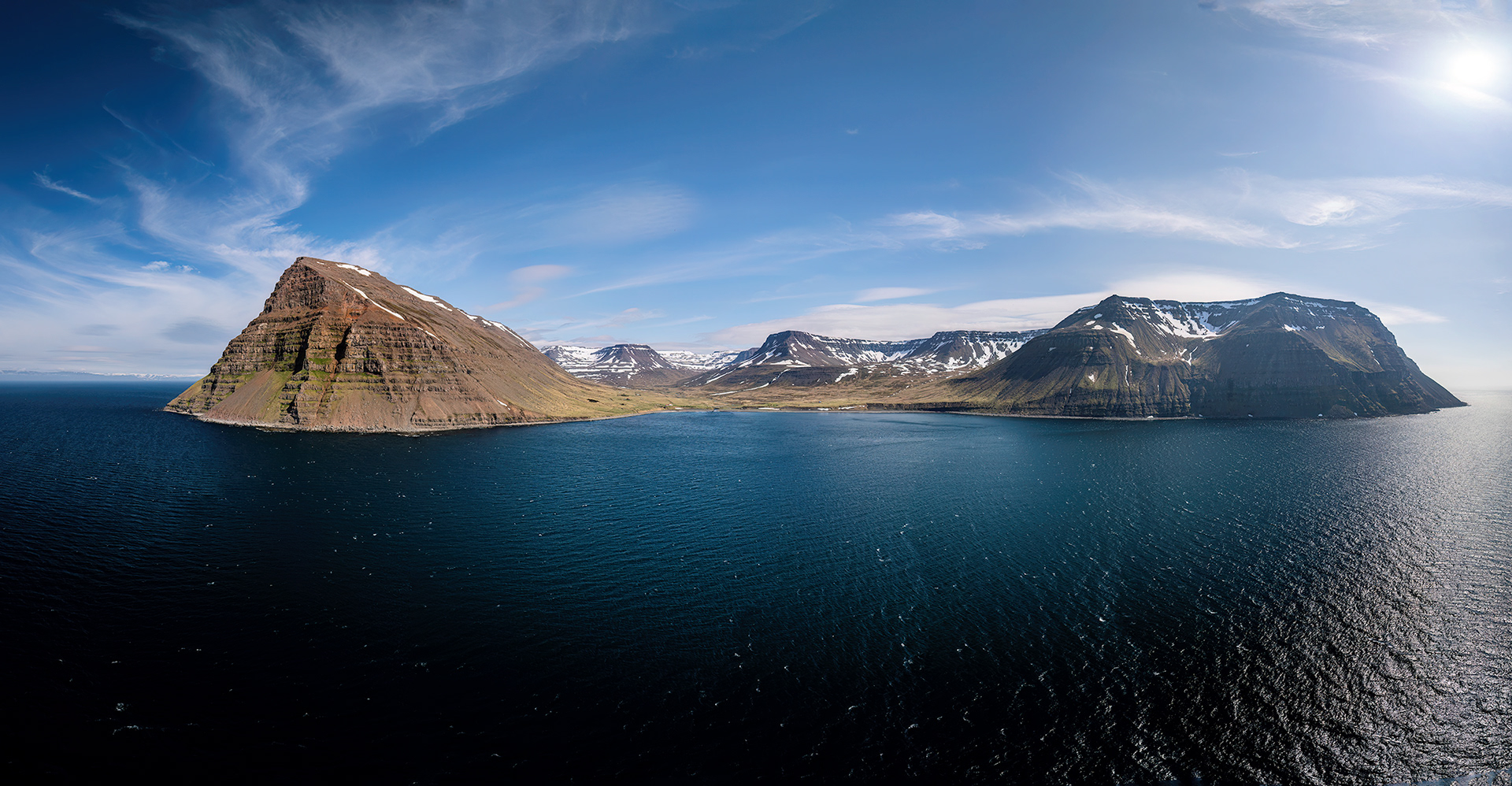 Pano of Bolafjall and Skálavík