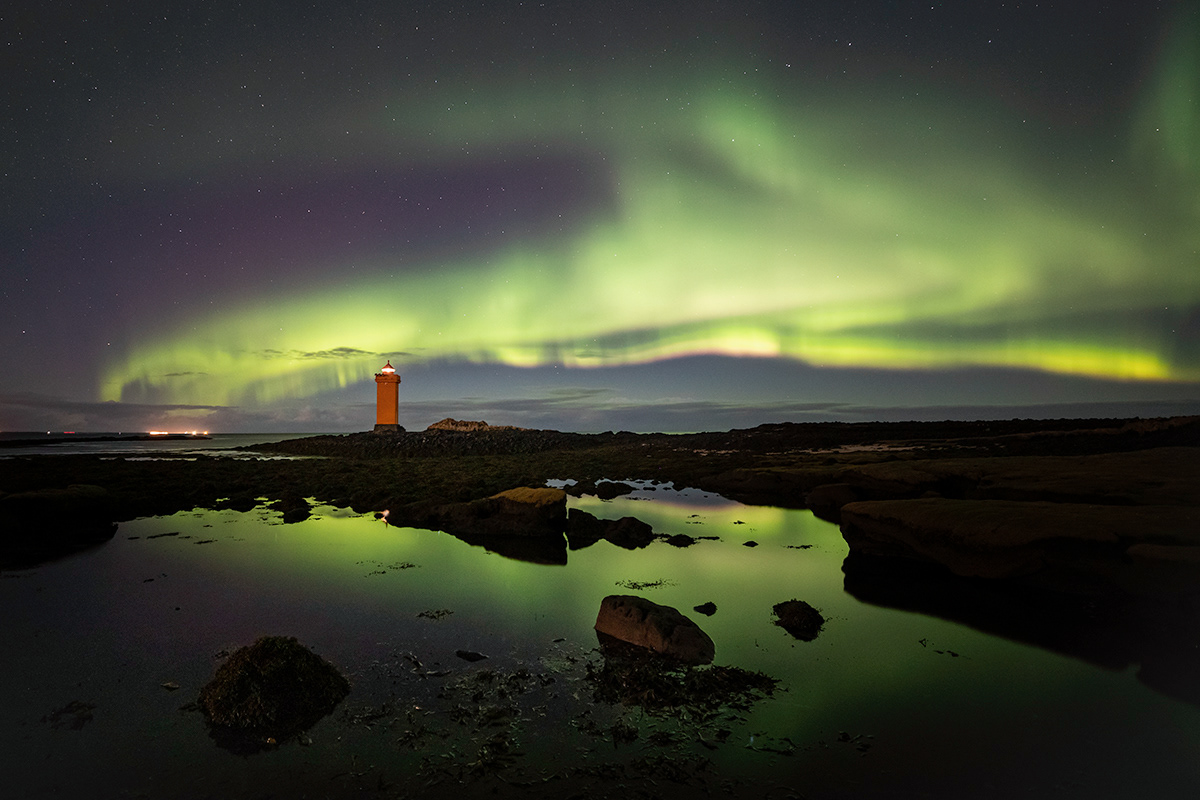 The lighthouse at Vatnsleysuströnd