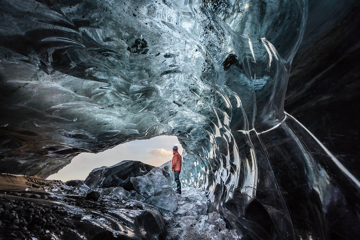 Selfie in ice cave