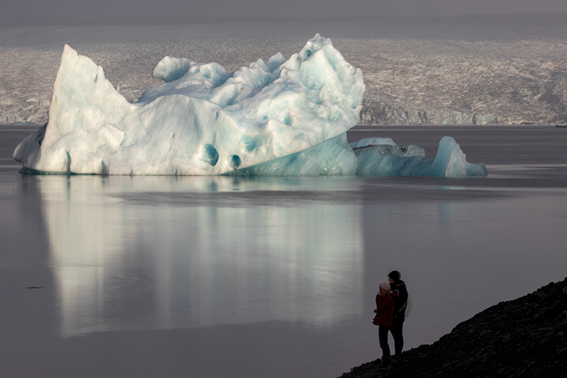 Admiring the iceberg