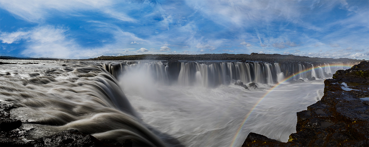 Pano of Selfoss waterfall