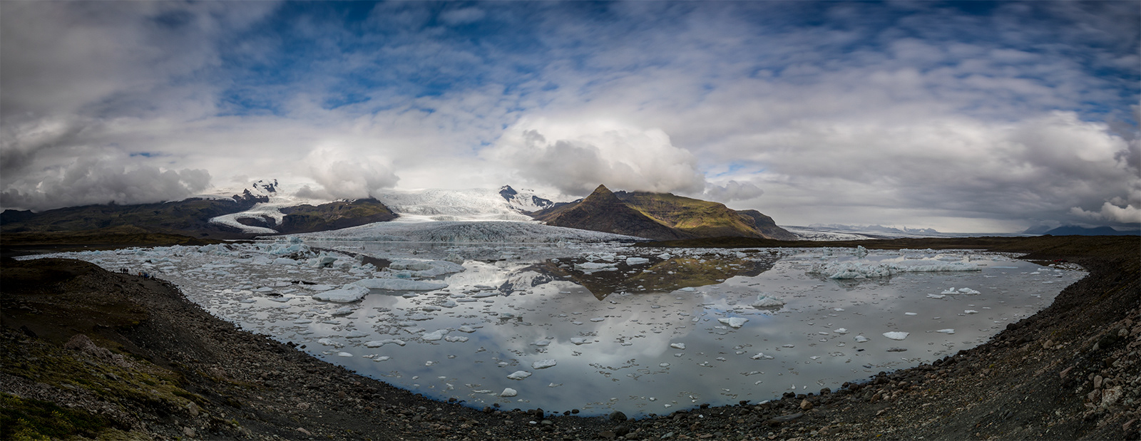 Pano of Fjallsárlón lagoon