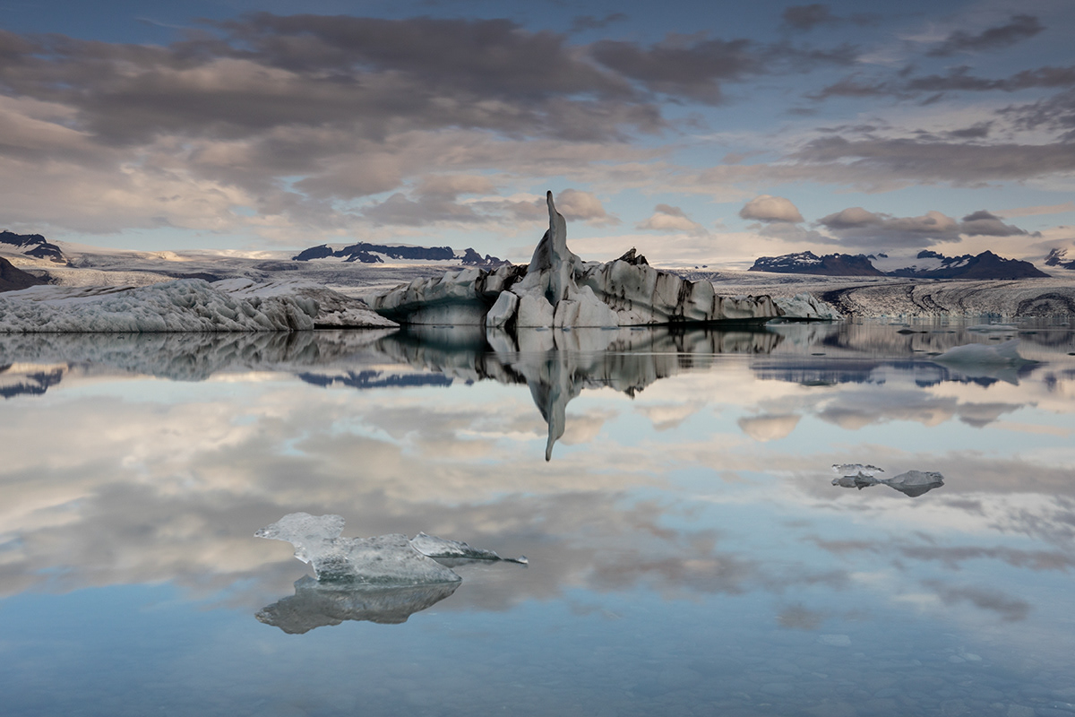 Reflection at glacier lagoon