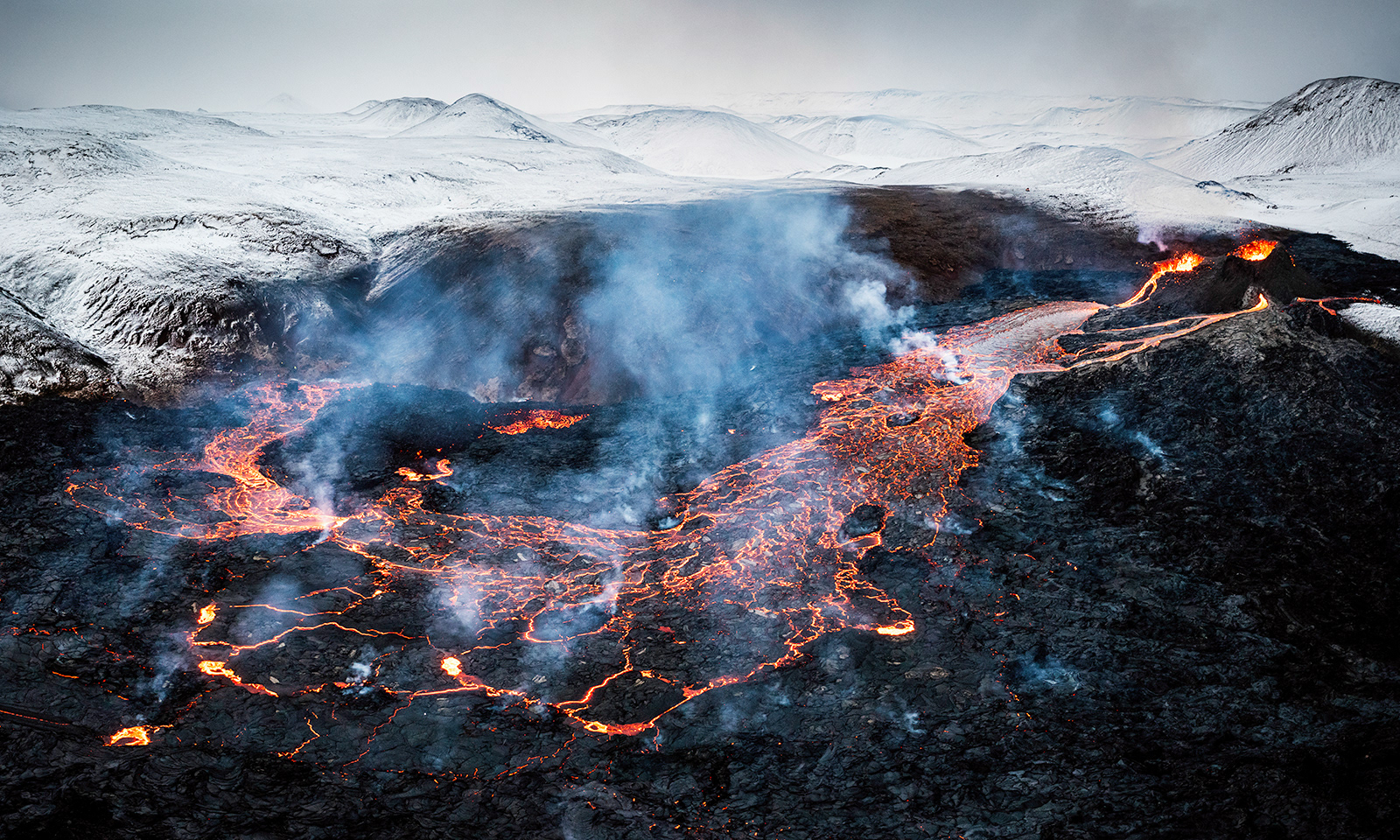 Volcano eruption in Geldingadalir, Reykjanes - started 19th of March 2021