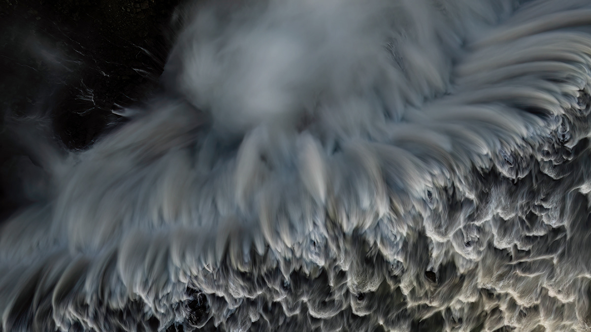 Looking down at Dettifoss waterfall