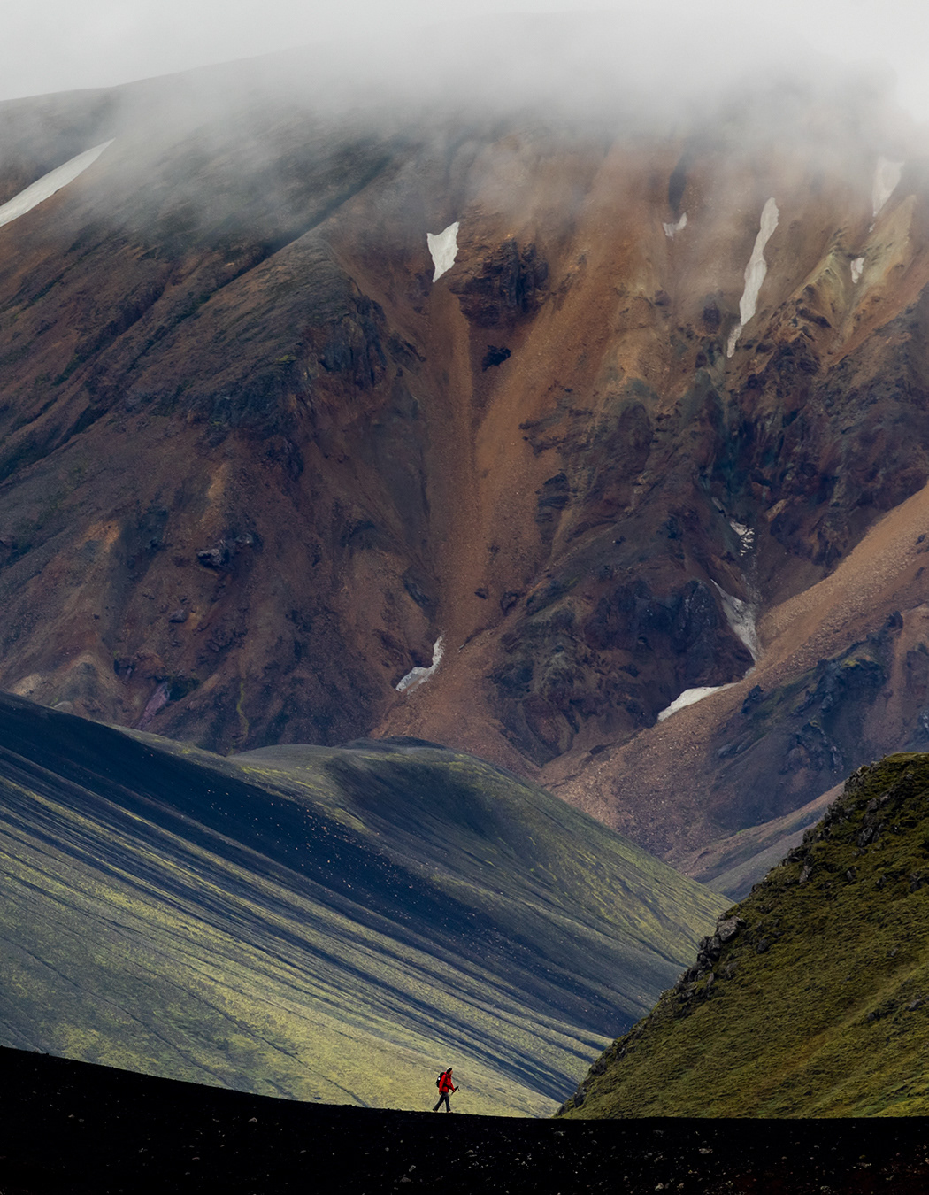 Hiker at Ugly puddle