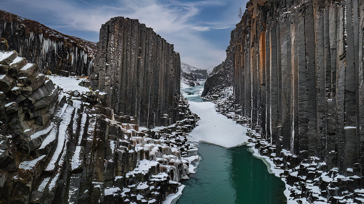 The columnar basalt canyon Stuðlagil