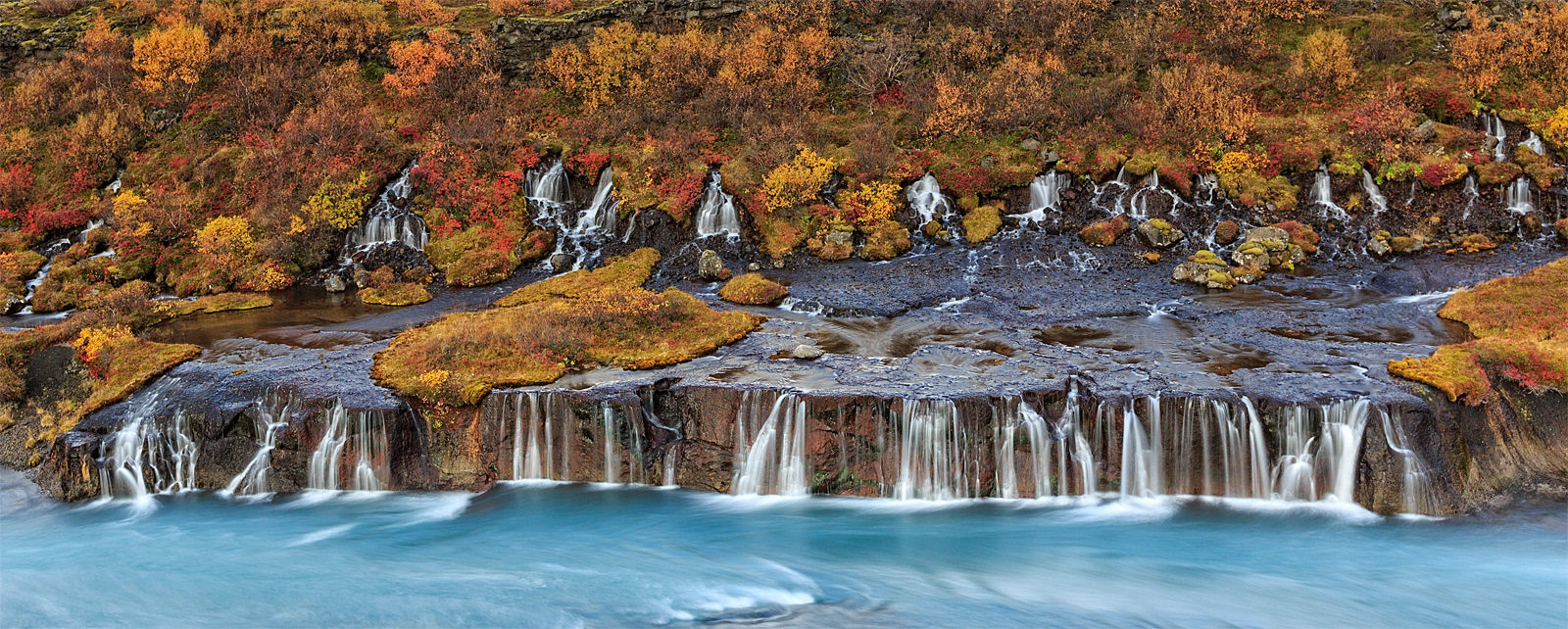 Lava falls in autumn colour