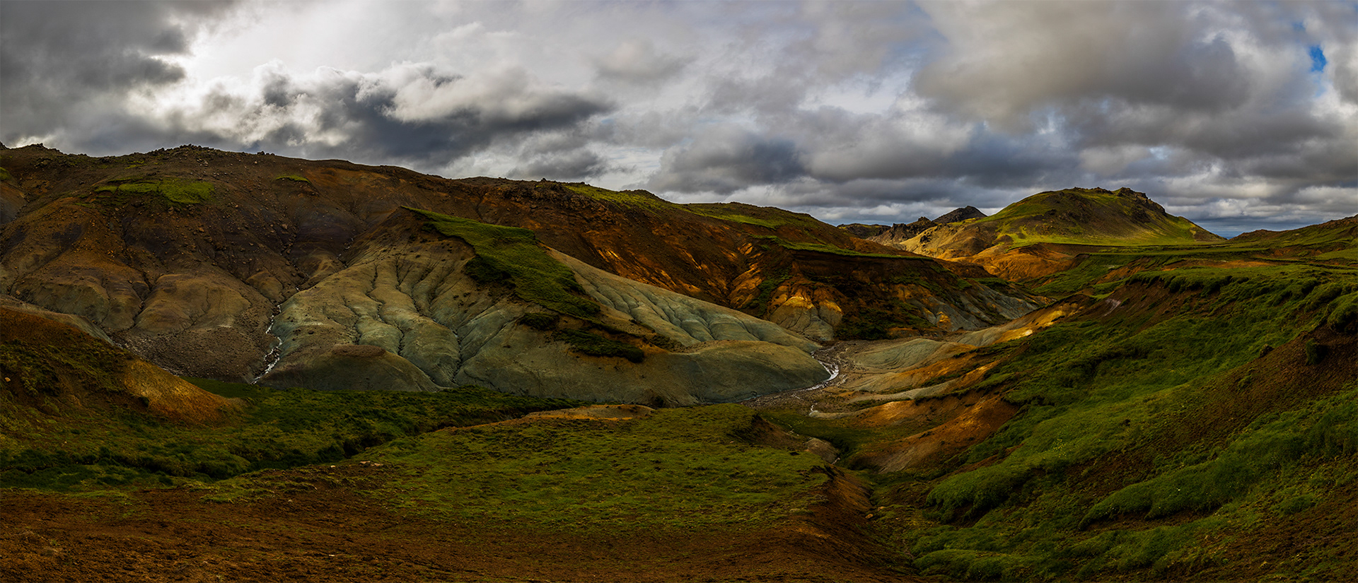 Geothermal area Sogin in Reykjanes highlands