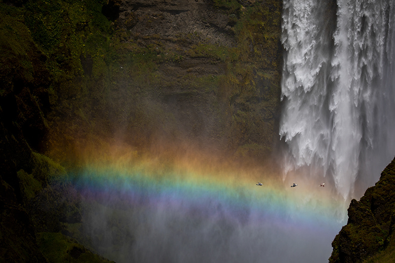 Skógafoss on a sunny day
