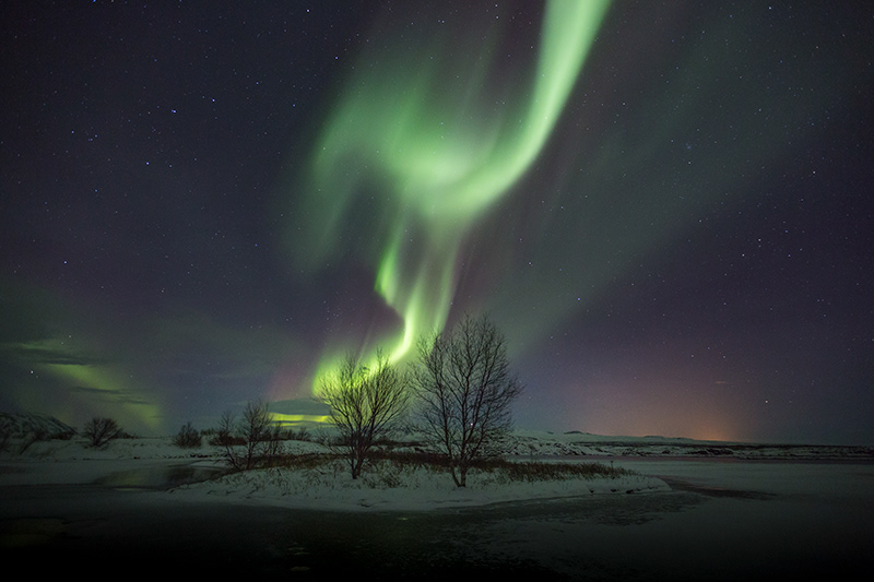 Aurora at Þingvellir