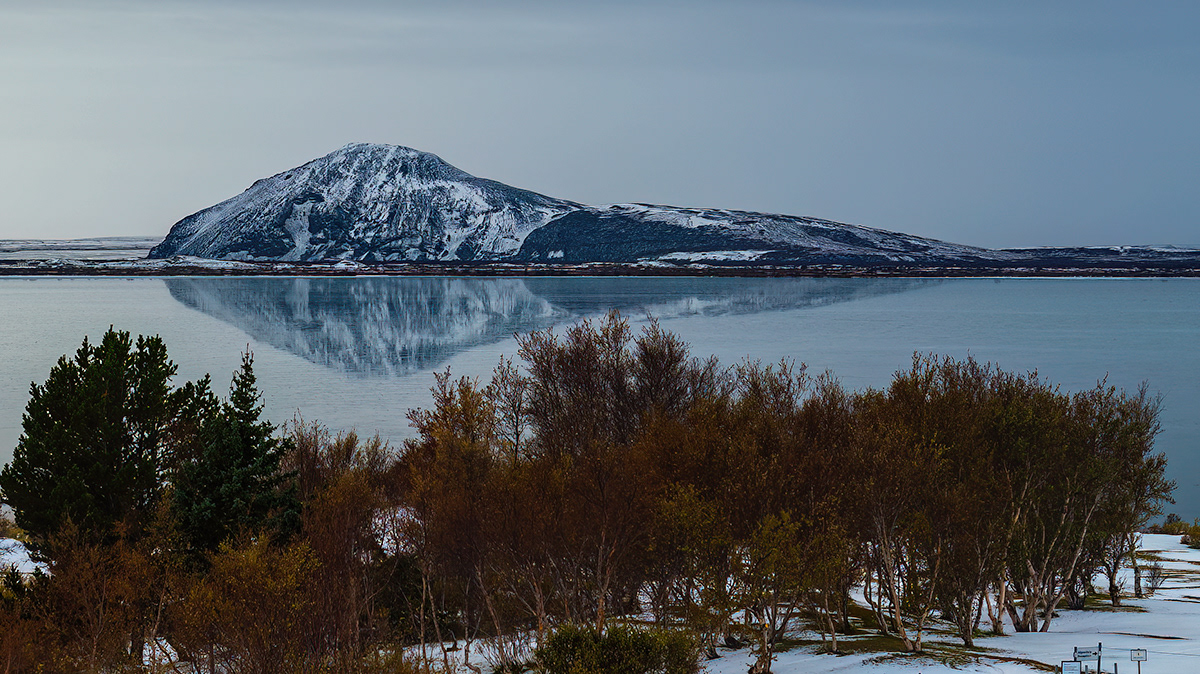Reflection at lake Mývatn