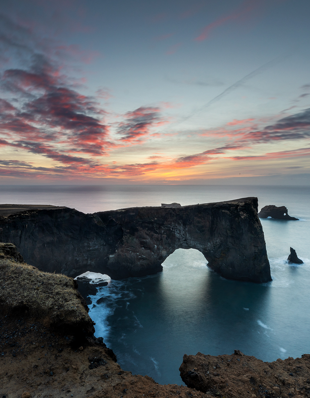Dyrhólaey at sunrise