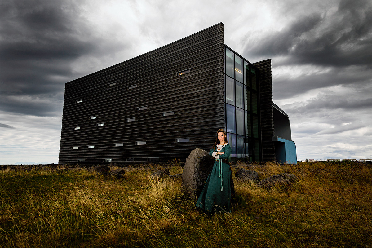 The singing Viking at Viking museum in Reykjanesbær