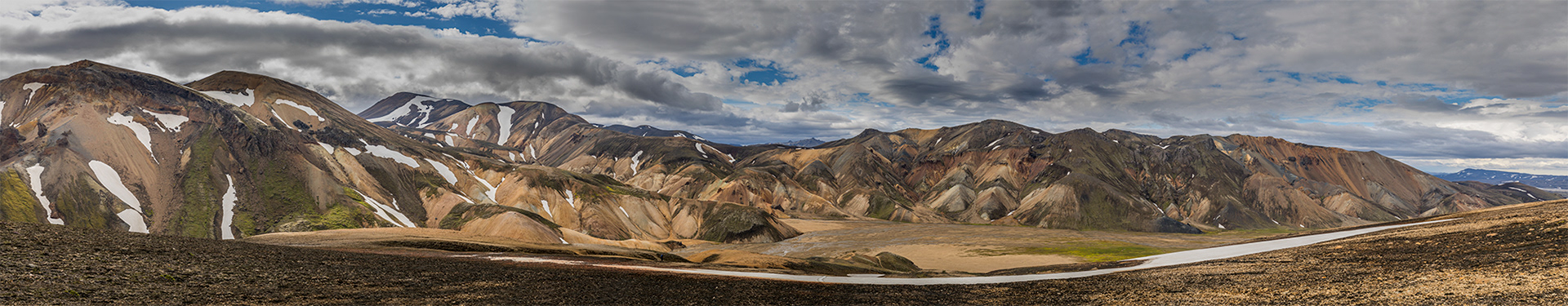 Pano of Landmannalaugar area