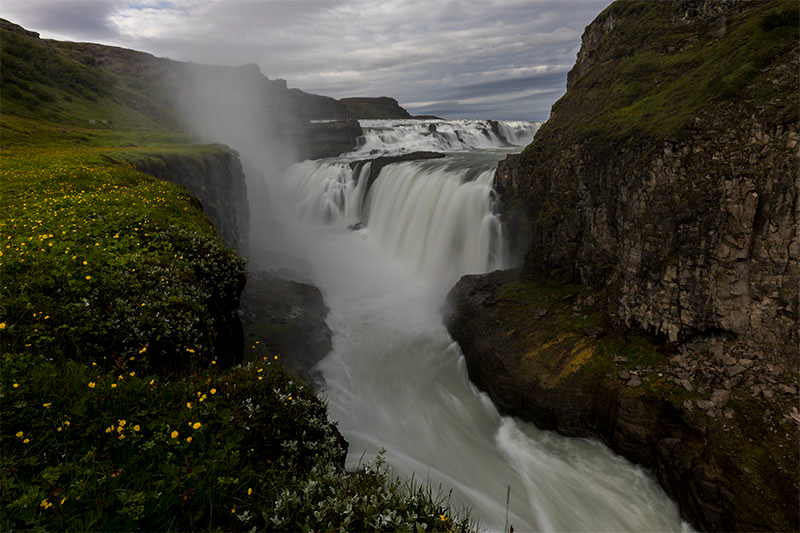 Gullfoss and its canyon