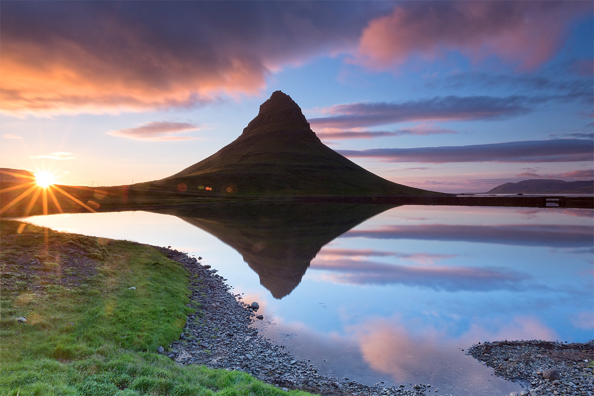 Sunburst at Kirkjufell
