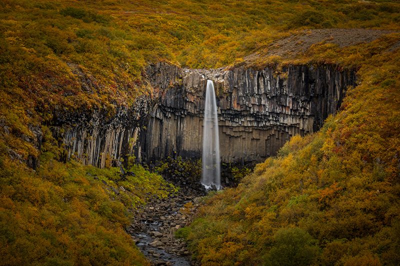Svartifoss at autumn