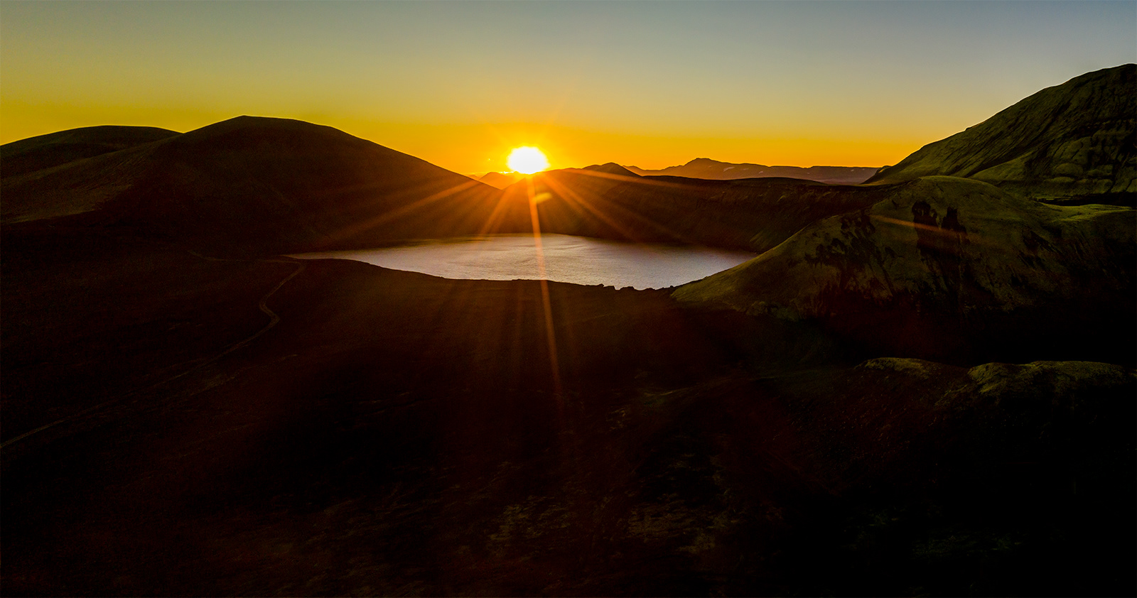 Sunrise at Crater Hnausapollur