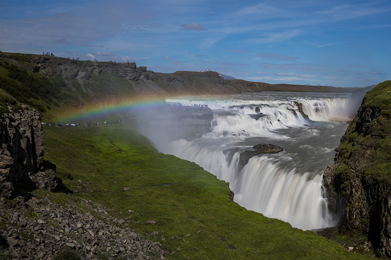 Gullfoss and its rainbow