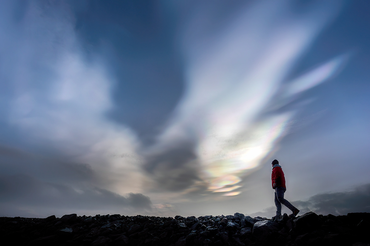 Glittering clouds