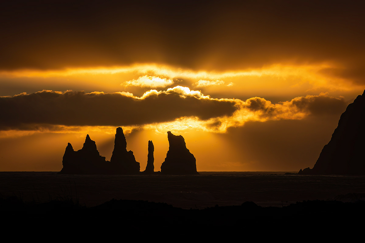 Sea stacks in Vík