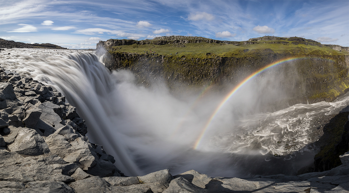 Pano of Dettifoss glacier river