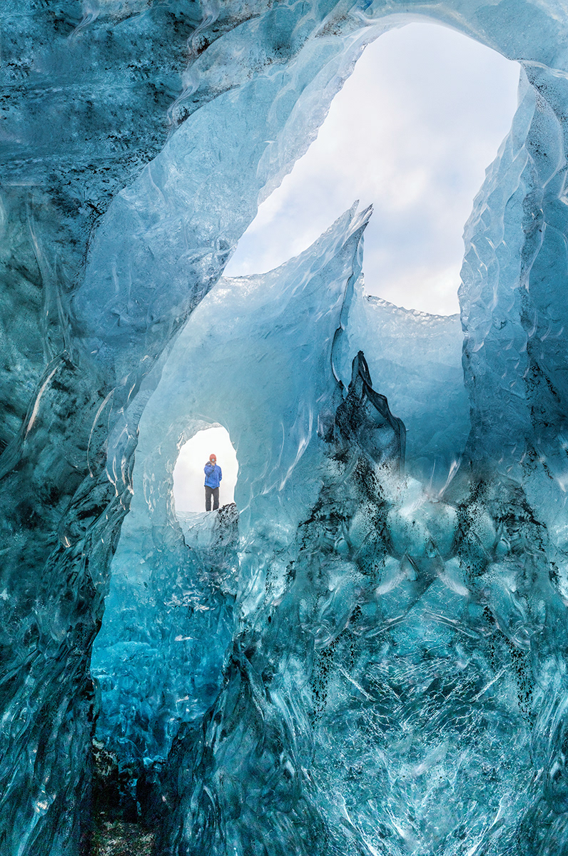Blue ice cave