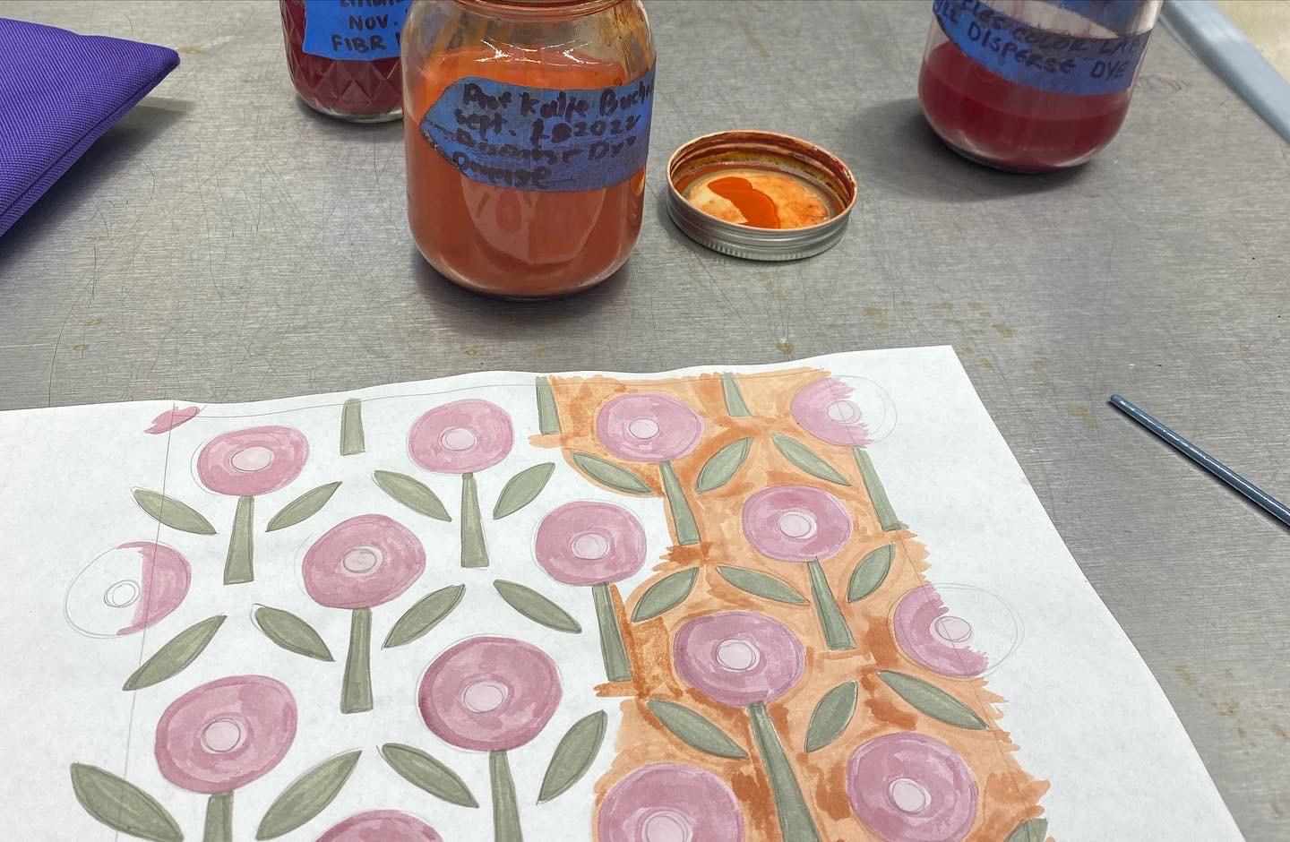 Using disperse dye to paint on printer paper