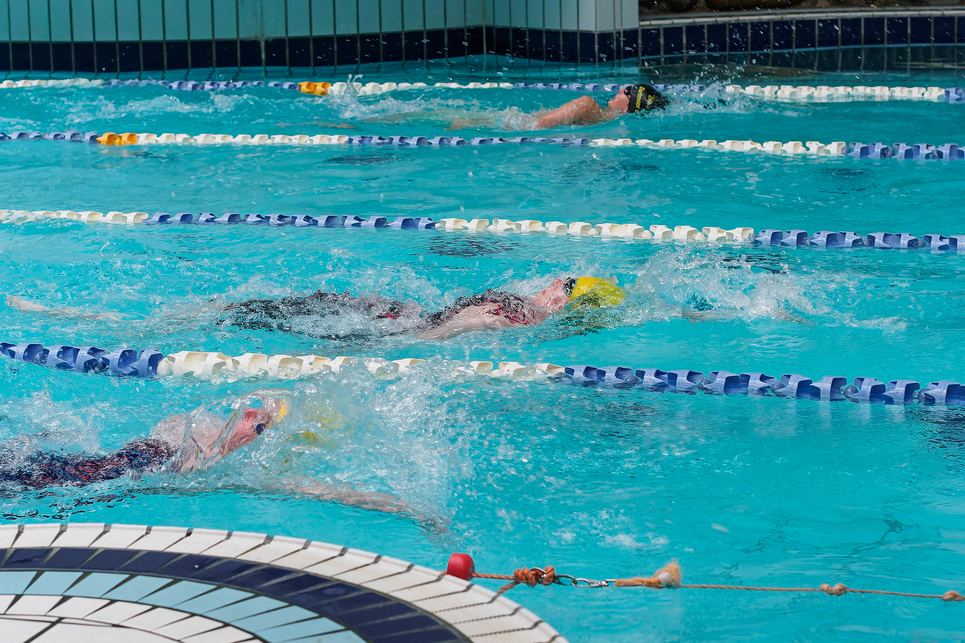 50m back.  Jacob has already finished.