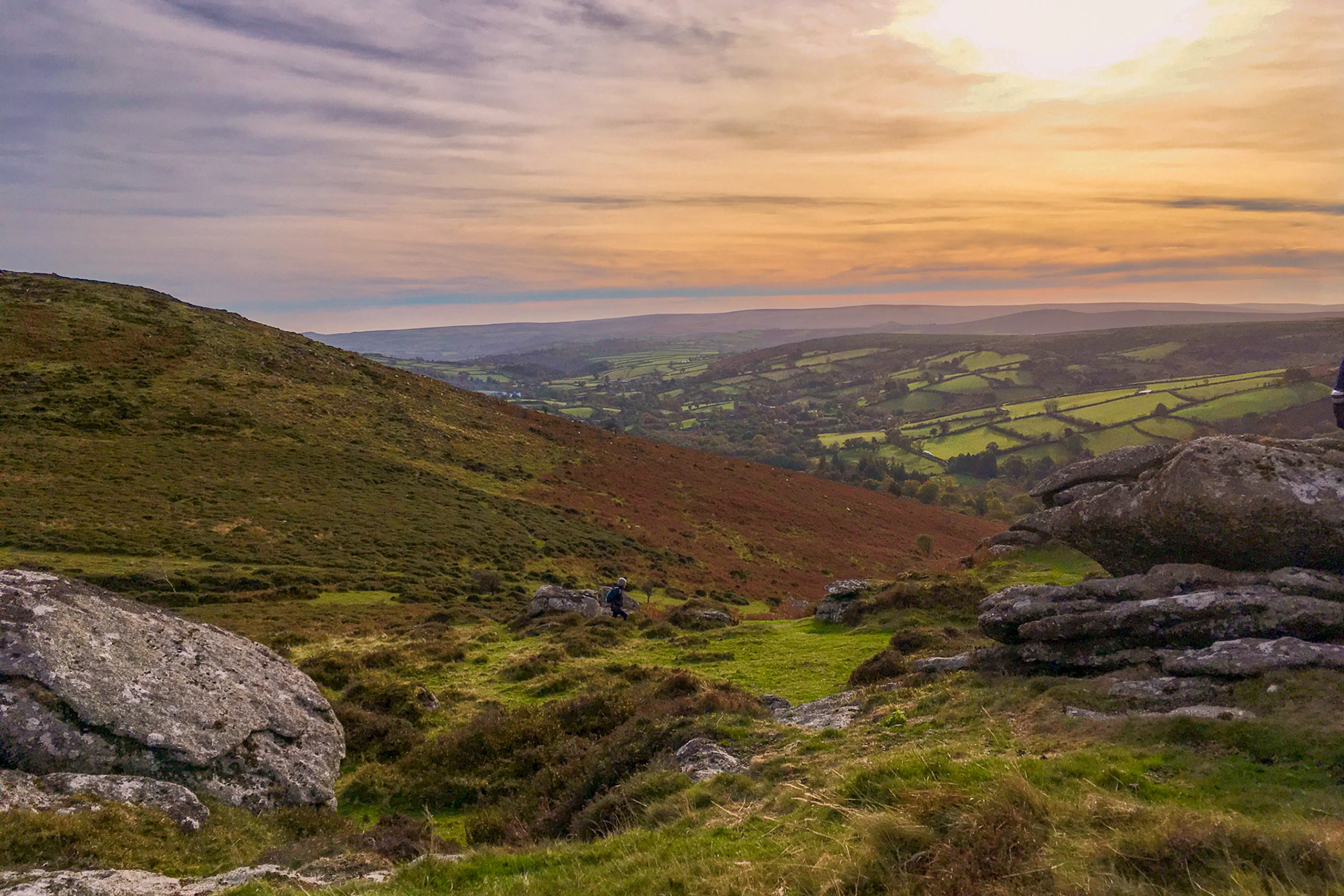 Sunset from Chinkwell Tor