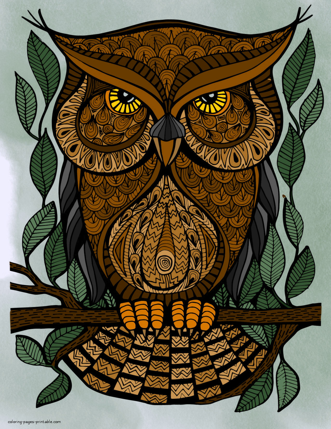 Experimenting with an earth tone palette and a watercolor background