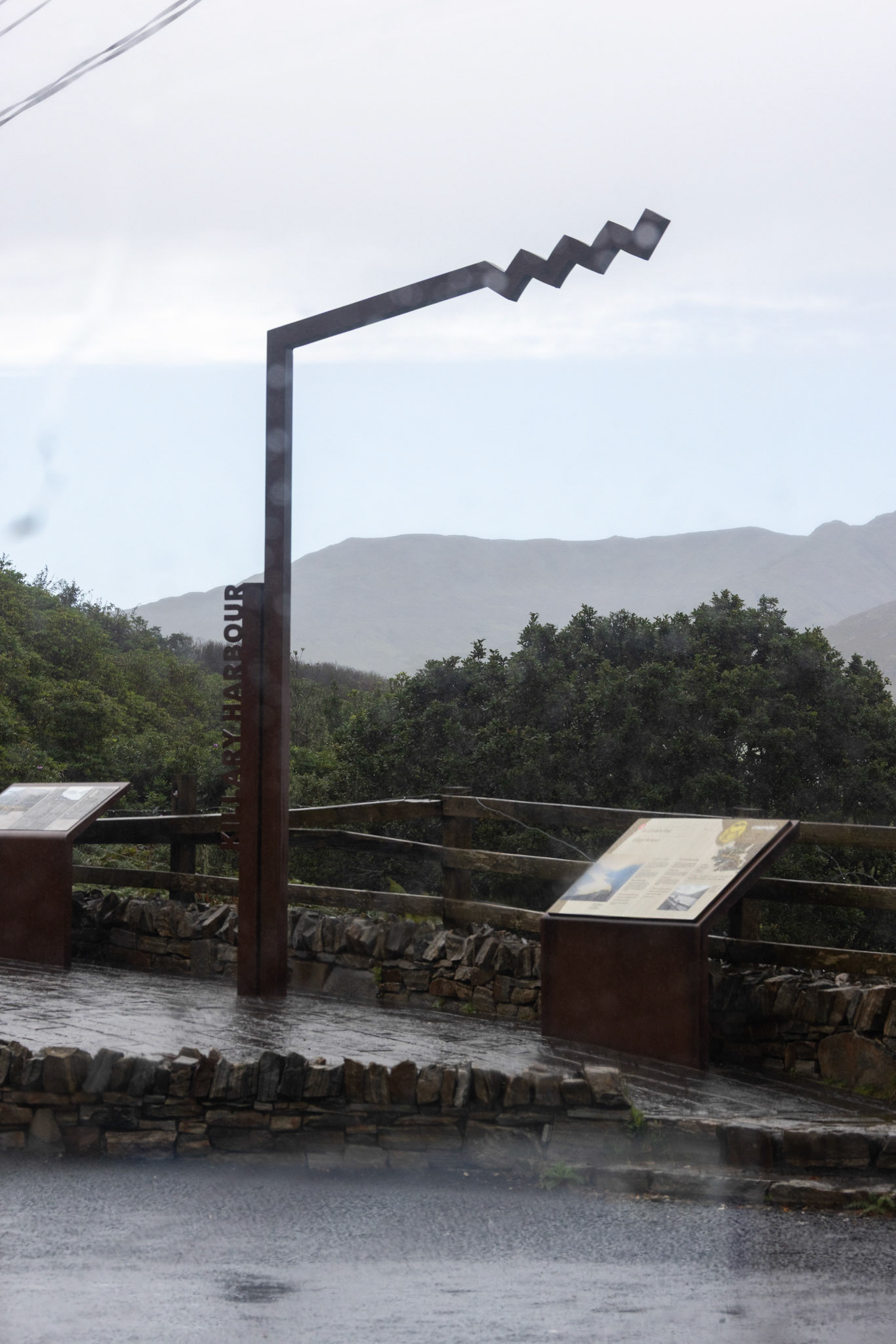 Wild Atlantic Way sign at Killary Harbor viewpoint